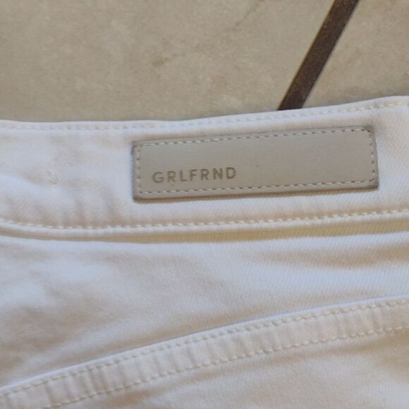 GRLFRND Denim the Reed white distressed cropped Jean Revolve brand new size 25 - Picture 13 of 14